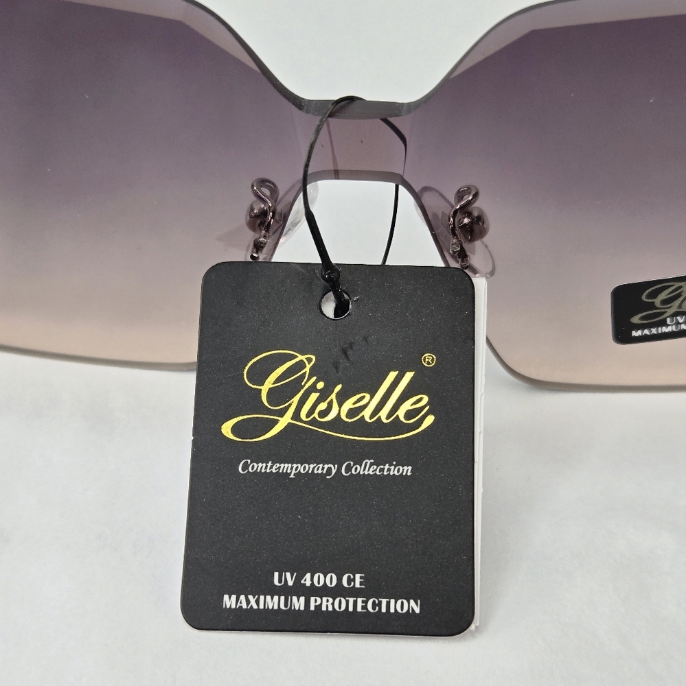 Giselle Rimless Gradient Lens Contemporary Collection Women's Sunglasses - Picture 7 of 10